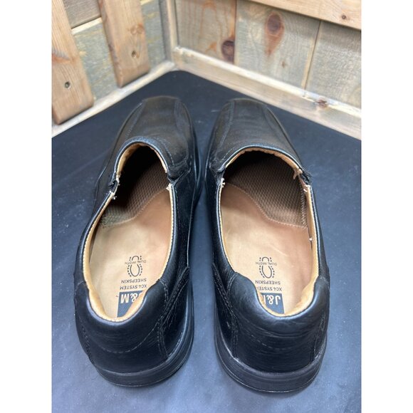 Johnston & Murphy Mens XC4 System Sheepskin Black Leather Slip-On Shoes Size 13M - Picture 7 of 9